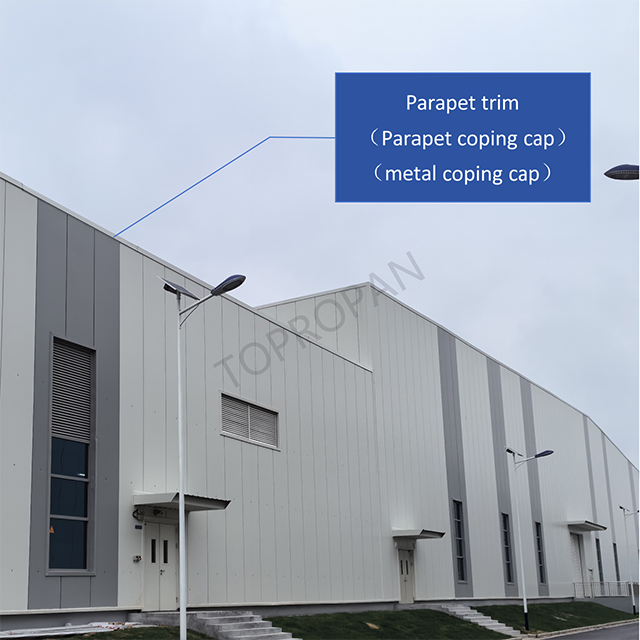 Guarnição de parapeito de parede reforçada para serviços pesados