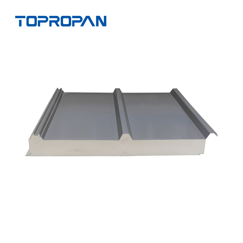 Painel sanduíche de telhado personalizado de 3 costelas PU/PUR/PIR
