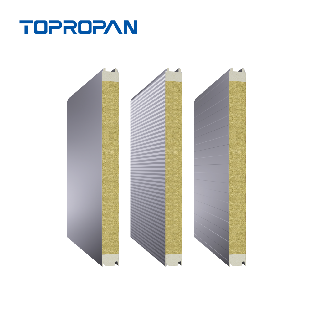 Superf&iacute;cie do painel sandu&iacute;che de armazenamento frio Rockwool